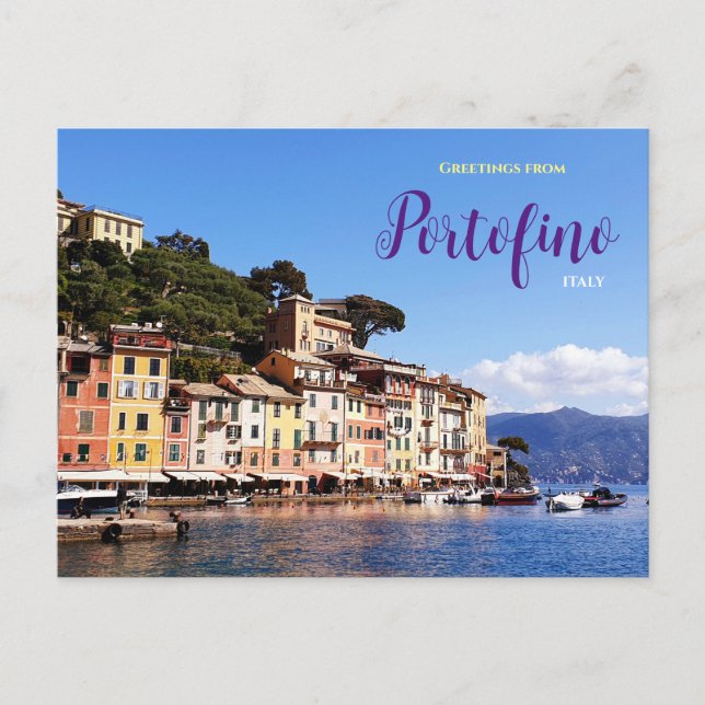 Voeux de Portofino Italie Carte postale (Devant)