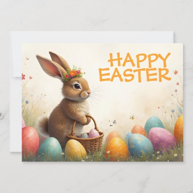 Vœux de printemps du lapin de Pâques (Devant)
