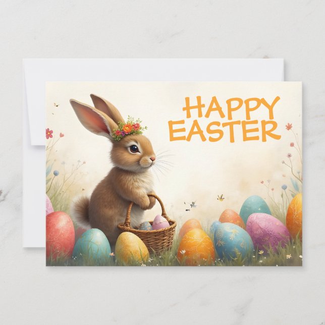 Vœux de printemps du lapin de Pâques (Devant)