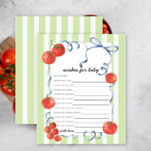 Vœux de tomate aquarelle pour bébé