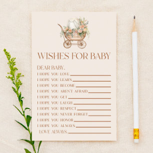 Voeux De Transport Floral Rose Pour Baby shower Je