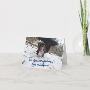 Voeux de vacances, Carte de Noël de porc