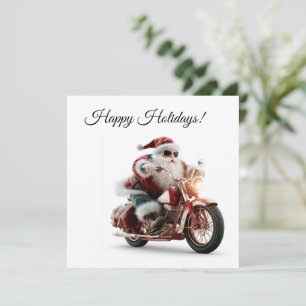 Vœux de vacances personnalisés pour moto de Père N