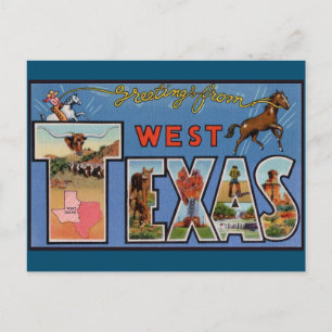 Voeux de West Texas Travel Carte postale
