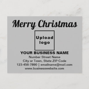 Vœux d'entreprise sur carte postale grise