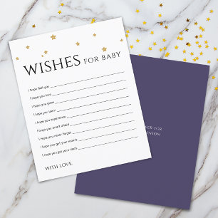 Vœux d'étoiles dorées mignonnes pour carte de cons