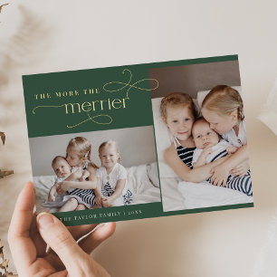 Vœux En Aluminium AUDREY Foil - Faire-part de naissance de carte de