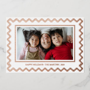 Vœux En Aluminium Cadre de broderie point de croix Noël carte de vac