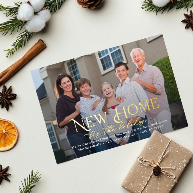 Vœux En Aluminium Carte d'annonce de déménagement pour les fêtes Sim (Créateur téléchargé)