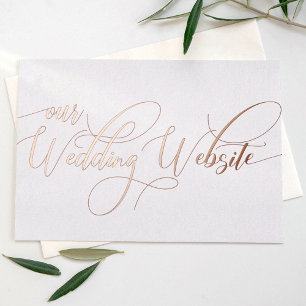 Vœux En Aluminium Carte de boîtier du site Web du Mariage Gold Rose