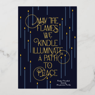 Vœux En Aluminium Carte de Hanukkah Illuminer un chemin vers la paix