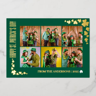 Vœux En Aluminium Carte de la Saint-Patrick Famille 6 photo Shamrock