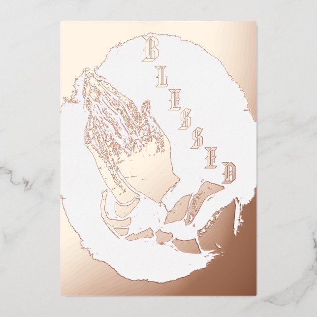 Vœux En Aluminium Carte de Noël à feuille d'or 13 x 18 cm (Recto)