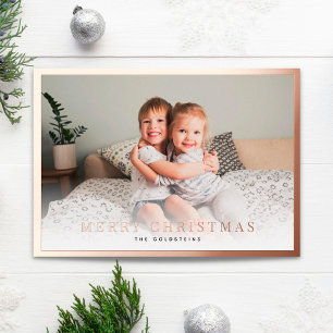 Vœux En Aluminium Carte de Noël classique à bordure de papier d'alum