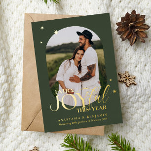Vœux En Aluminium Carte de Noël d'annonce de grossesse Extra Joyeuse