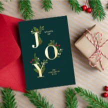Carte de Noël Festive avec Feuilles Holly