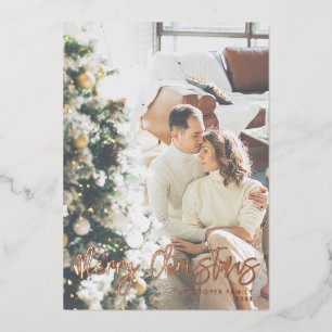 Vœux En Aluminium Carte de Noël Foil
