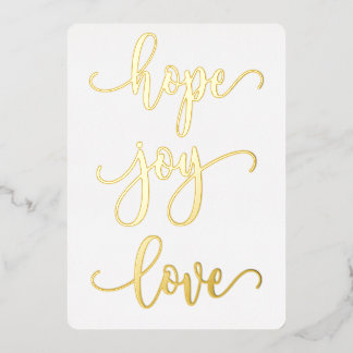 Vœux En Aluminium Carte de Noël Gold Foil