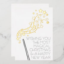 Carte de Noël magique avec Gold Foil