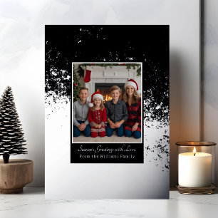 Vœux En Aluminium Carte de Noël Silver Foil Modèle Fête sur mesure