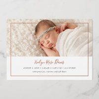 Carte Faire-part de naissance Shimmer 3 Photo Real