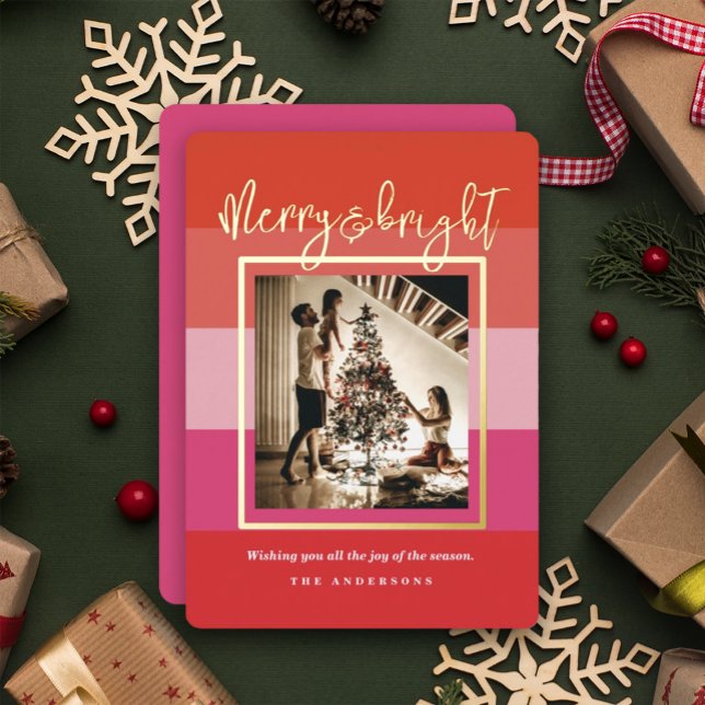 Vœux En Aluminium Carte Foil de Noël Cheval Rouge Stripes (Créateur téléchargé)