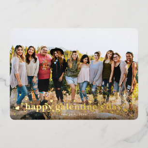 Vœux En Aluminium Coeurs rétros heureux Carte photo de la Saint-Gale
