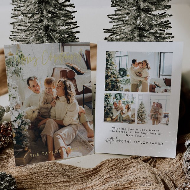 Vœux En Aluminium Elégante carte de Noël Foil (Créateur téléchargé)