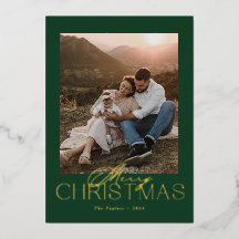Elégante carte moderne de Noël avec photo