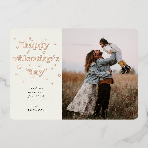 Vœux En Aluminium Heureuse Sainte-Valentin d'huile + Carte photo de
