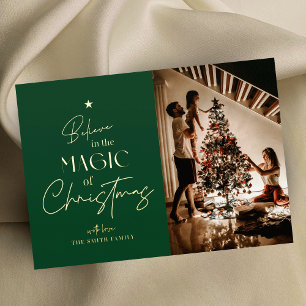 Vœux En Aluminium Joyeuse calligraphie de Noël Carte à huile photo v