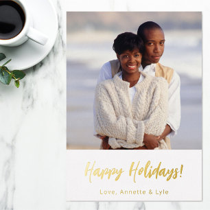 Vœux En Aluminium Modèle de la carte Foil Photo Christmas   Joyeux F