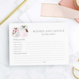 Voeux et conseils Carte de Baby shower de Noël fil