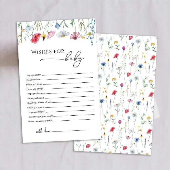 Voeux fleur sauvage pour le jeu pour bébé (Créateur téléchargé)