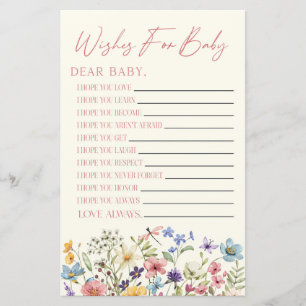 Vœux Floraux de Fleur Sauvage Pour Jeu de Baby Sho