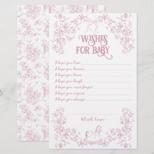 Voeux floraux Vintages roses pour le jeu bébé