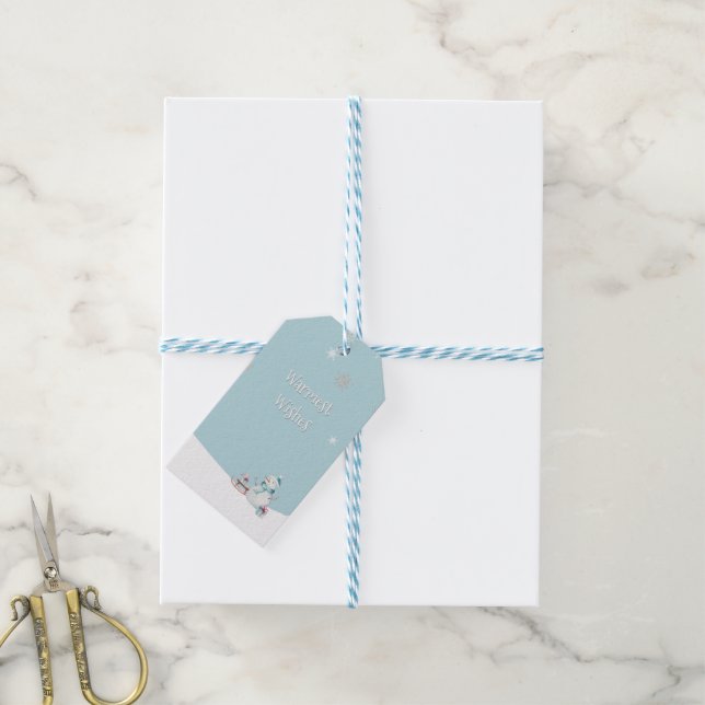 Vœux les plus chaleureux Étiquettes de cadeau de b (Avec de laficelle)