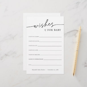 Voeux minimalistes pour carte bébé