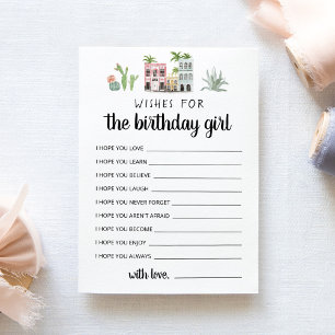 Voeux pour Anniversaire fille Carte de fête d'anni