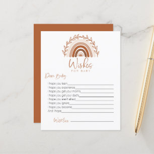 Voeux pour Baby Card, Boho Rainbow Game