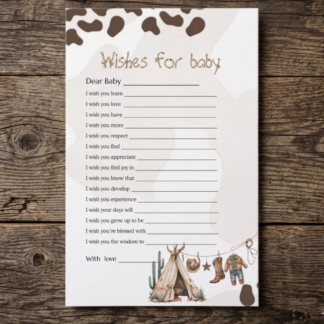 Vœux pour Baby Cowboy shower bébé rustique howdy  (Créateur téléchargé)