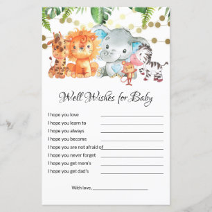 Voeux pour Baby shower bébé Jeux