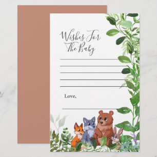 Vœux pour bébé Amis de bébé de la forêt de Woodlan
