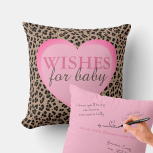 Voeux pour bébé Autographe Coussin pour la signatu