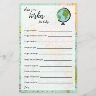 Voeux Pour Bébé - Baby shower - Carte Multicolore