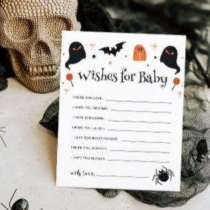 Voeux pour bébé Baby shower Halloween Jeu