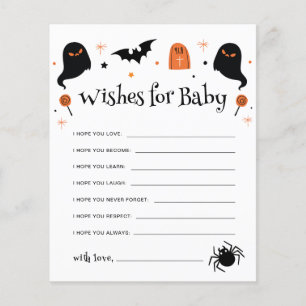 Voeux pour bébé Baby shower Halloween Jeu