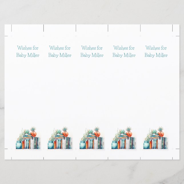 Voeux pour bébé, Baby shower Keepsaké, Signet (Devant)