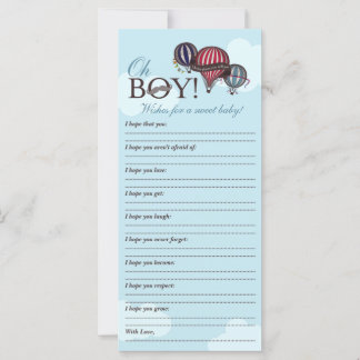Voeux pour bébé - carte mémoire Baby shower