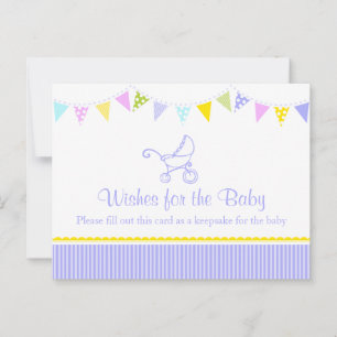 Voeux pour bébé - carte postale baby shower